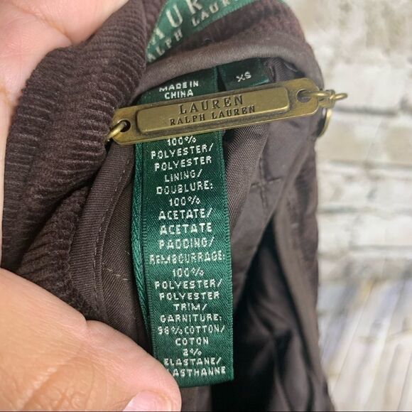 Lauren Ralph Lauren Brown Quilted Snap Button Vest sz XS - Picture 12 of 13